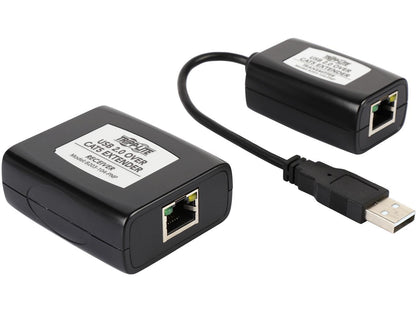 Tripp Lite 4-Port USB 2.0 over Cat5/Cat6 Extender Hub Kit, Transmitter & Receiver, Hi-Speed USB-A Up to 164 ft. (B203-104-PNP)