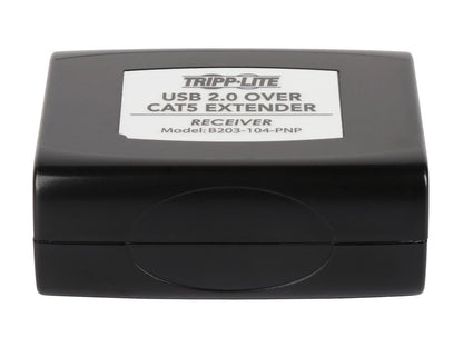 Tripp Lite 4-Port USB 2.0 over Cat5/Cat6 Extender Hub Kit, Transmitter & Receiver, Hi-Speed USB-A Up to 164 ft. (B203-104-PNP)
