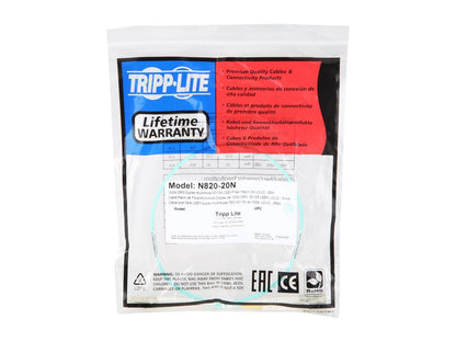 Tripp Lite N820-20N 20" 10Gb Duplex Multimode 50/125 OM3 LSZH Fiber Patch Cable (LC/LC) Male to Male