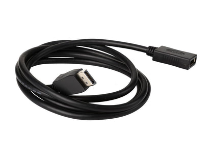 Tripp Lite P579-006 6 Feet Black Connector A DISPLAYPORT (MALE) Connector B DISPLAYPORT (FEMALE) DisplayPort Extension Cable with Latches Male to Female