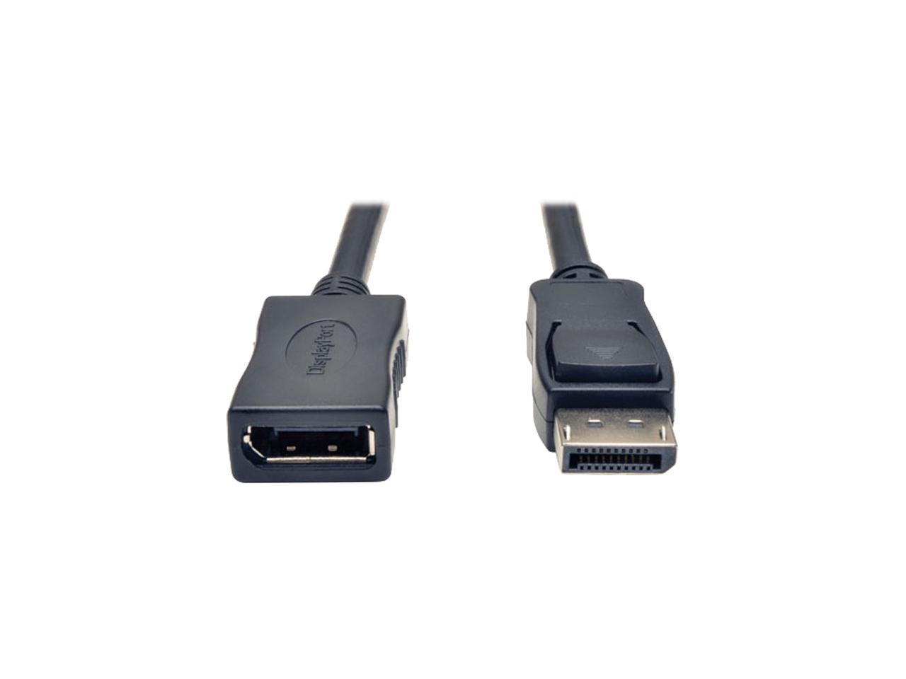 Tripp Lite P579-006 6 Feet Black Connector A DISPLAYPORT (MALE) Connector B DISPLAYPORT (FEMALE) DisplayPort Extension Cable with Latches Male to Female