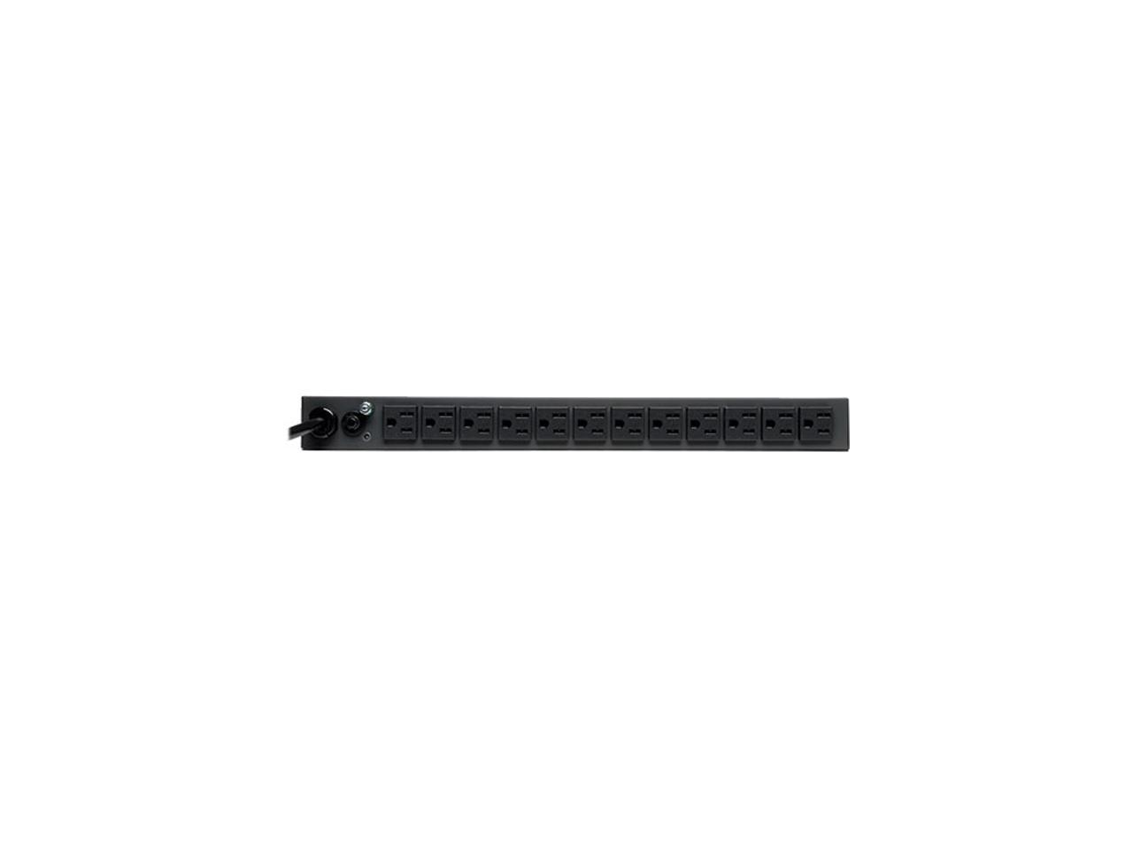 Tripp Lite PDU Metered 120V 15A 5-15R 13 Outlet 5-15P Horizontal 1URM 6ft Cord