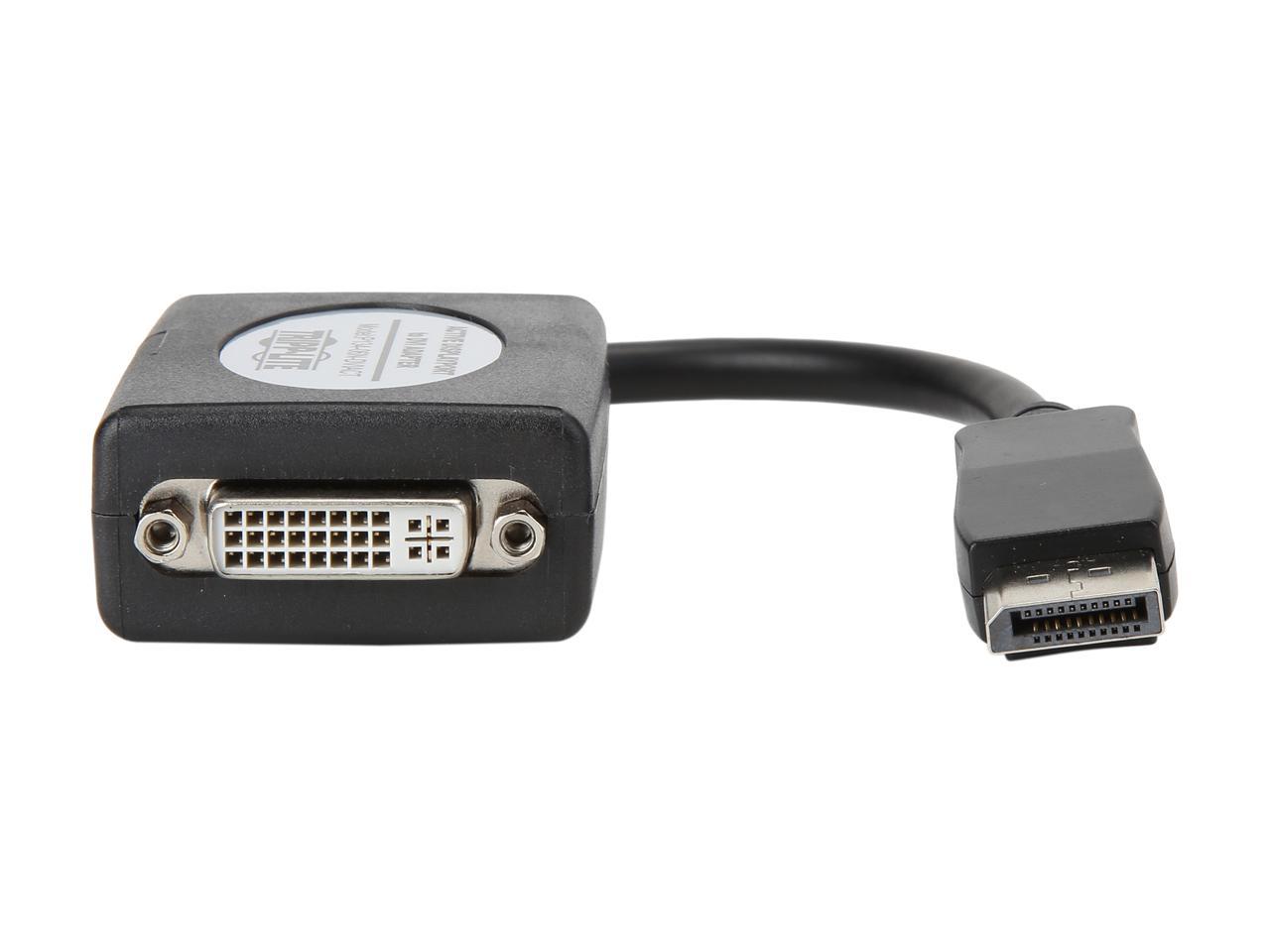 Tripp Lite DisplayPort to DVI Active Cable Adapter, DP 1.2, Converter for DP to DVI (M/F), 1920 x 1200/1080p, 6 in. (P134-06N-DVIACT)
