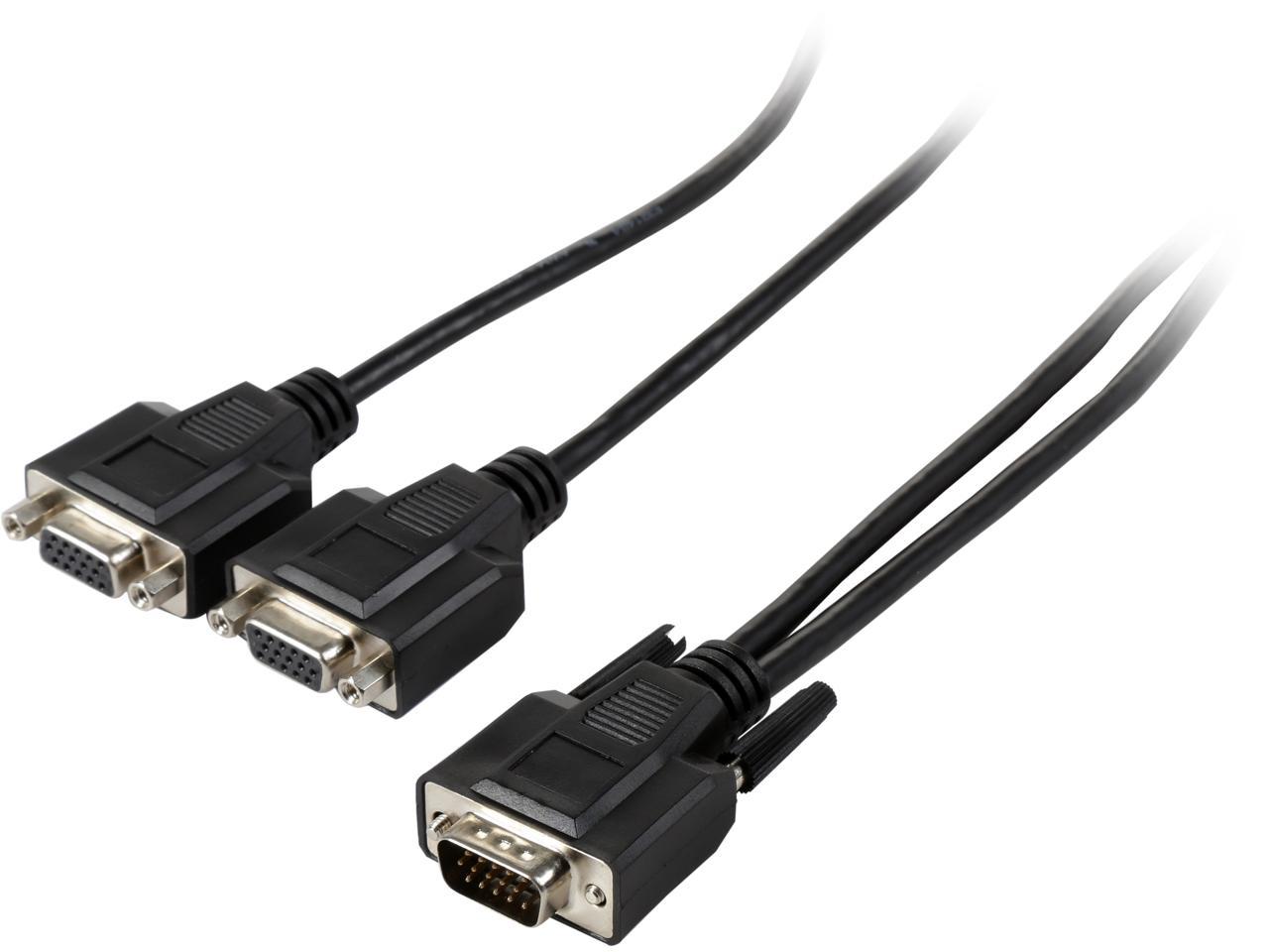 Tripp Lite P516-006-HR 6 Feet High Resolution VGA Monitor Y Splitter Cable (HD15 M to 2x HD15 F)