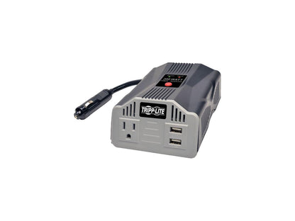 Tripp Lite 200W Car Power Inverter with Outlet & 2 USB Charging Ports, Ultra-Compact (PV200USB)