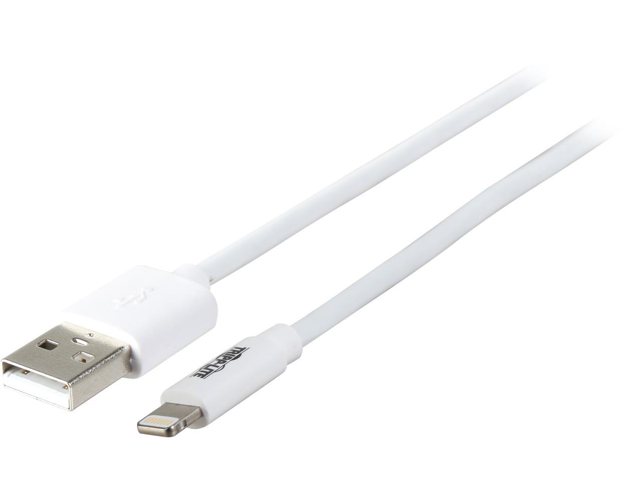 Tripp Lite M100-010-WH White USB Sync/Charge Cable with Lightning Connector, White, 10 ft. (3 m)
