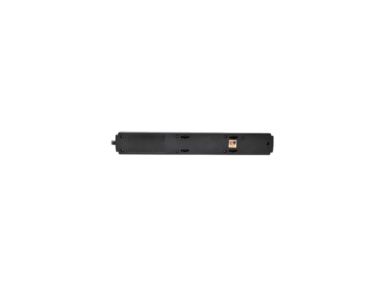 Tripp Lite TLP606USB Protect It! 6- Outlet Surge Protector, 6-ft. Cord, 990 Joules, 2 USB Charging Ports (2.1A), Black Housing