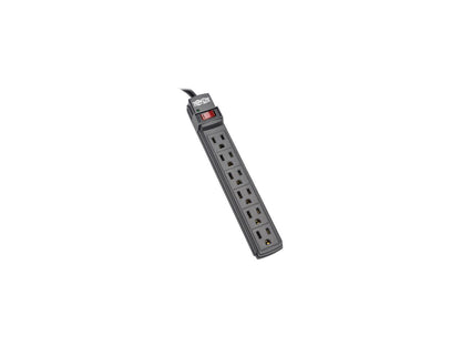 Tripp Lite 6-Outlet Power Strip, 6 ft. Cord, Black Housing (PS66B)