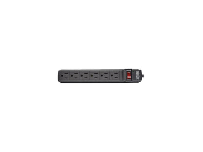 Tripp Lite 6-Outlet Power Strip, 6 ft. Cord, Black Housing (PS66B)