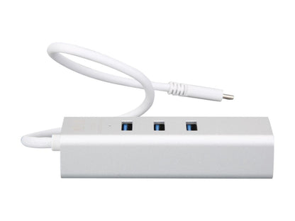 Tripp Lite 3-Port USB 3.1 USB-C Gigabit Ethernet Adapter Portable, Aluminum (U460-003-3A1G)