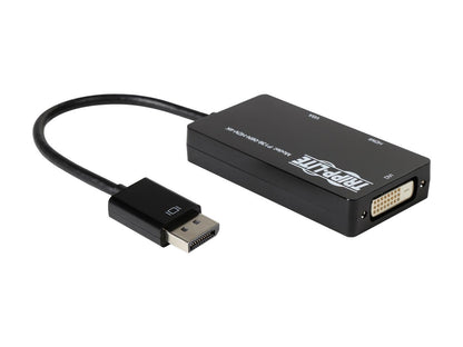 Tripp Lite DisplayPort to VGA/DVI/HDMI All-in-One Cable Adapter, Converter for DP 1.2, 4K x 2K HDMI (P136-06N-HDV-4K)