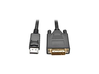 Tripp Lite P581-003-VGA-V2 3 ft. Black Connector A: DISPLAYPORT (MALE)Connector B: HD15 (MALE) DisplayPort 1.2 to VGA Active Adapter Cable, DP with Latches to HD15 (M/M), 1920x1200/1080p Male to Male
