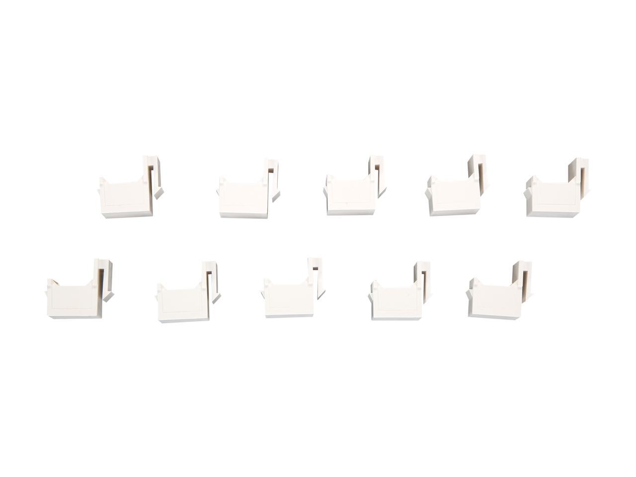 Tripp Lite N040-010-WH Snap In Blank Keystone Jack Insert 10 Pack White