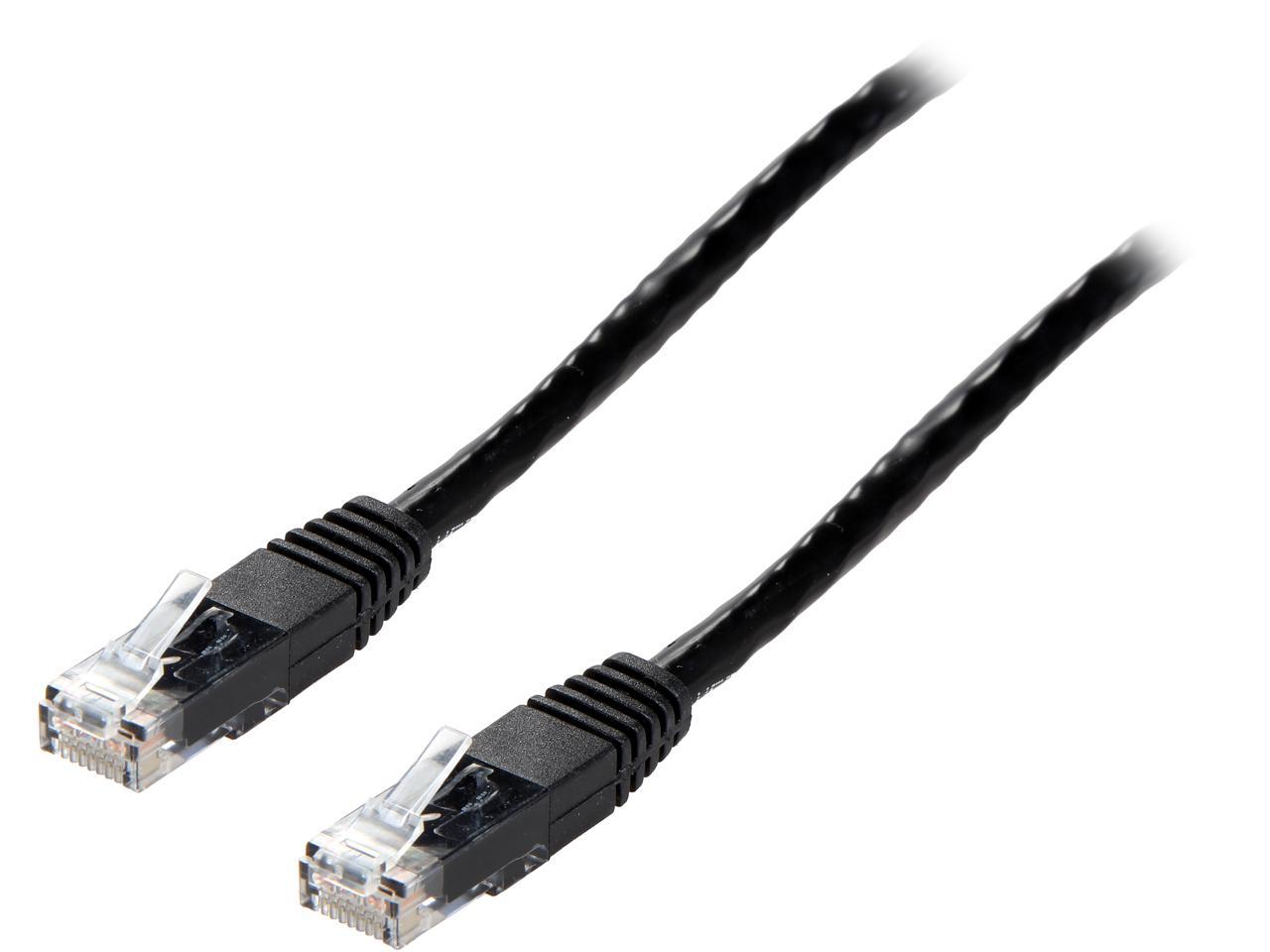 Tripp Lite Cat6 Gigabit Molded Patch Cable, 3 ft. RJ45 (M/M), 550MHz 24 AWG Black 3' (N200-003-BK)