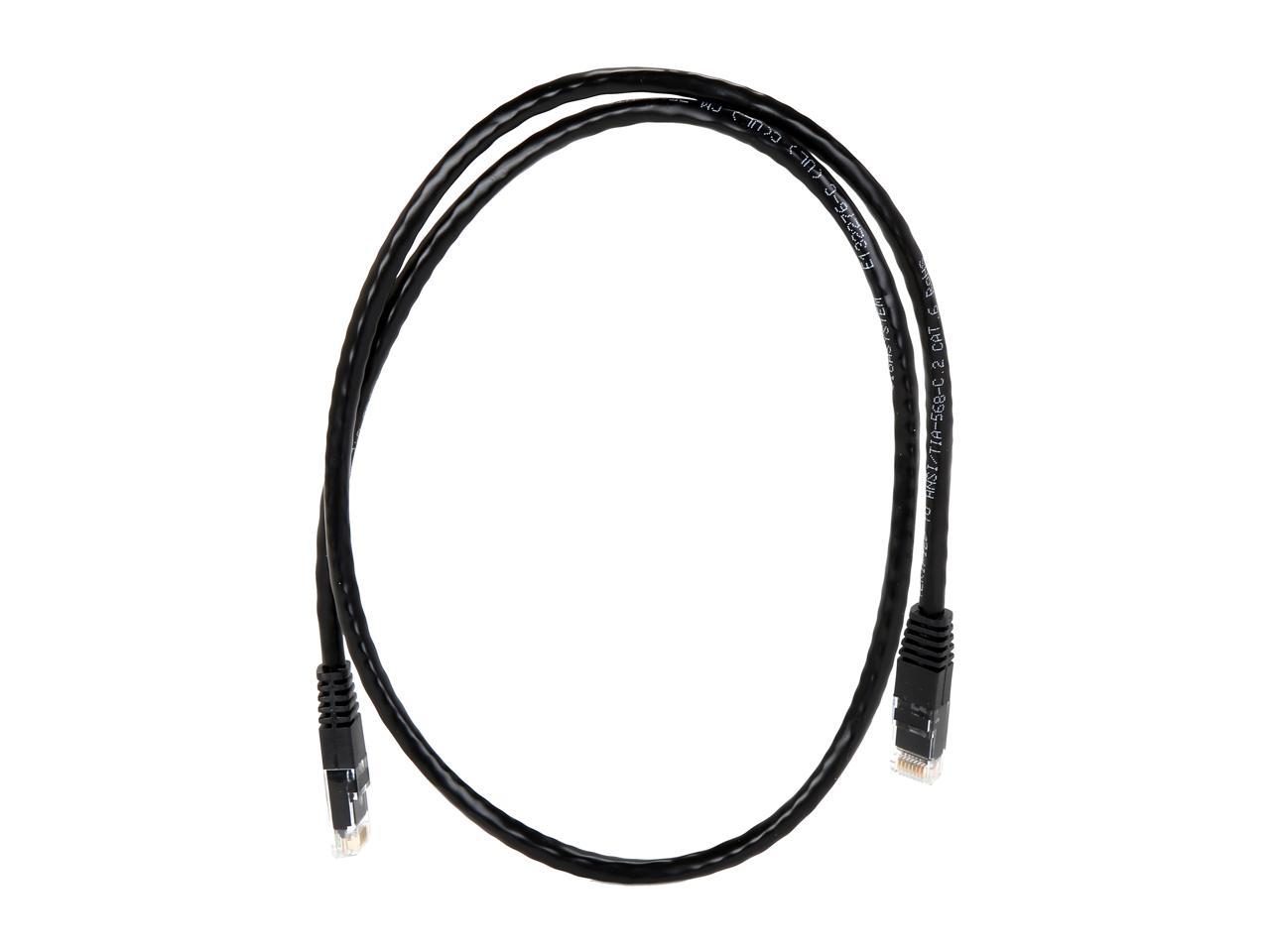 Tripp Lite Cat6 Gigabit Molded Patch Cable, 3 ft. RJ45 (M/M), 550MHz 24 AWG Black 3' (N200-003-BK)