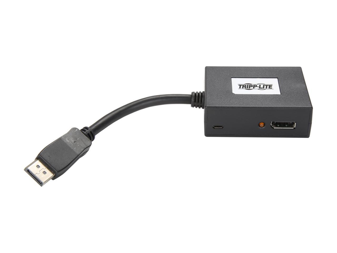 Tripp Lite B156-002-V2 2-Port DisplayPort 1.2 Multi-Stream Transport (MST) Hub, 3840 x 2160 (4K x 2K) UHD
