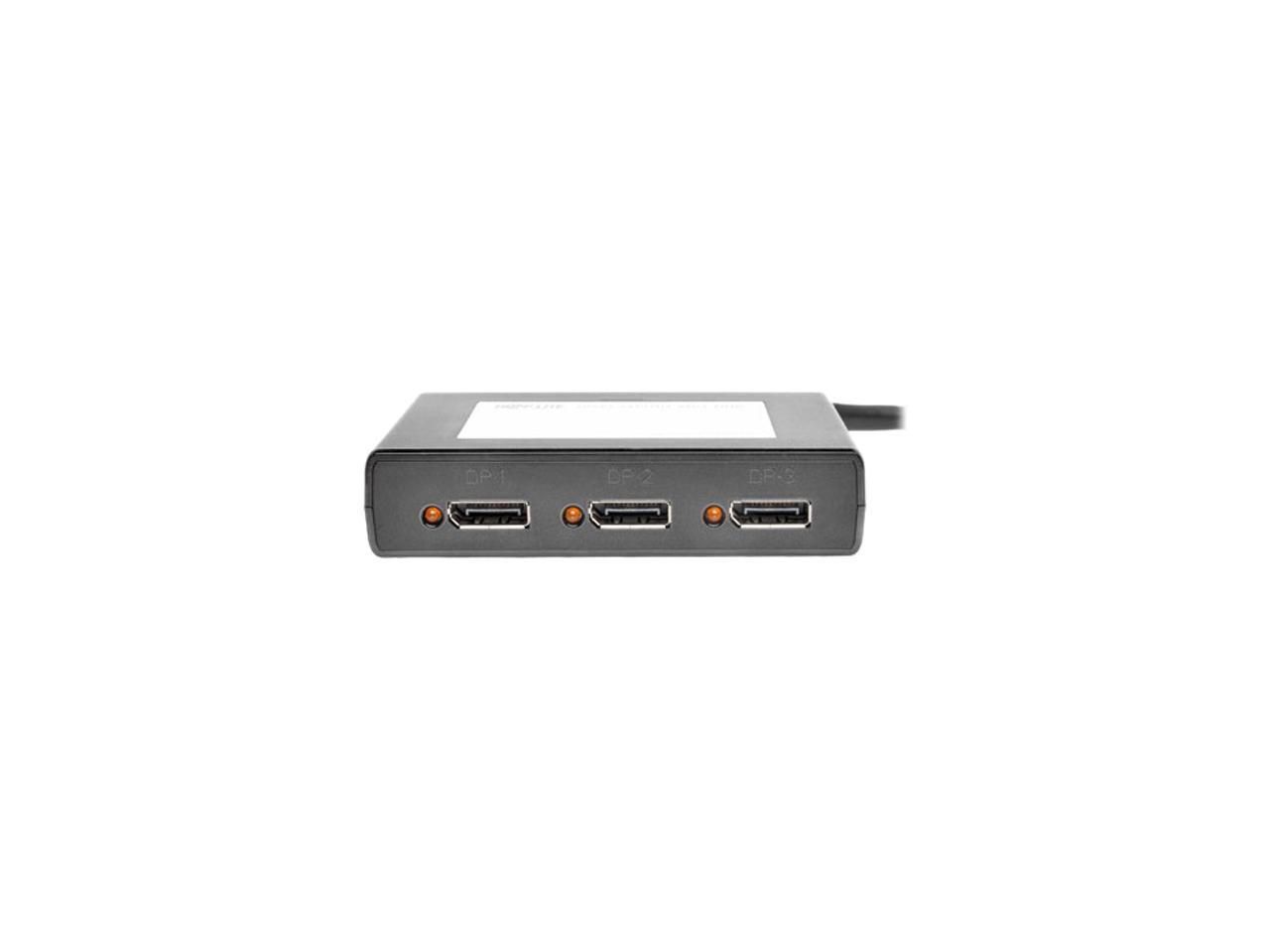 Tripp Lite B156-003-V2 3-Port DisplayPort 1.2 Multi-Stream Transport (MST) Hub, 3840 x 2160 (4K x 2K) UHD