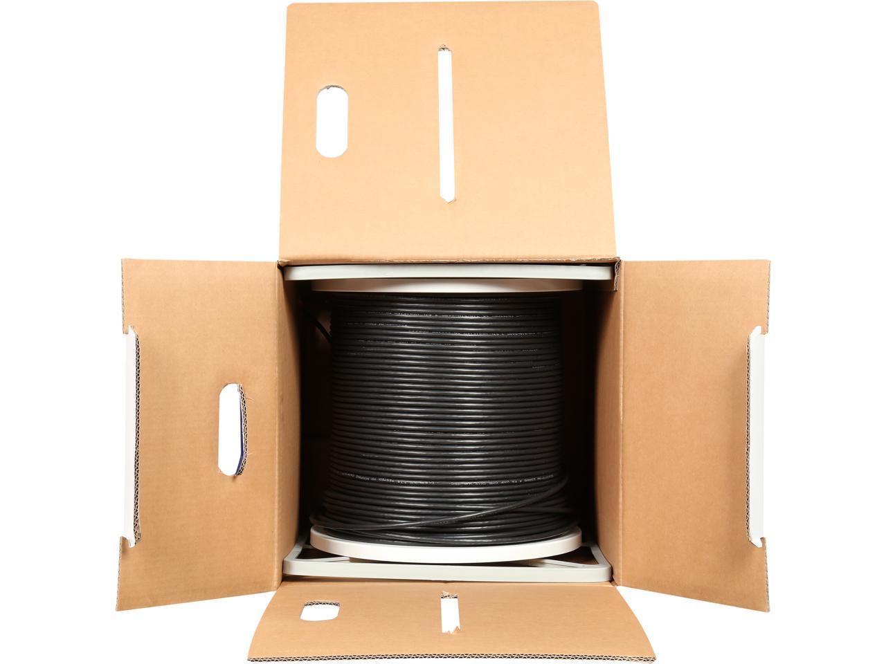 TRIPP LITE N222-01K-BK 1000 ft. Cat 6 Black Gigabit Bulk Solid-Core PVC Cable