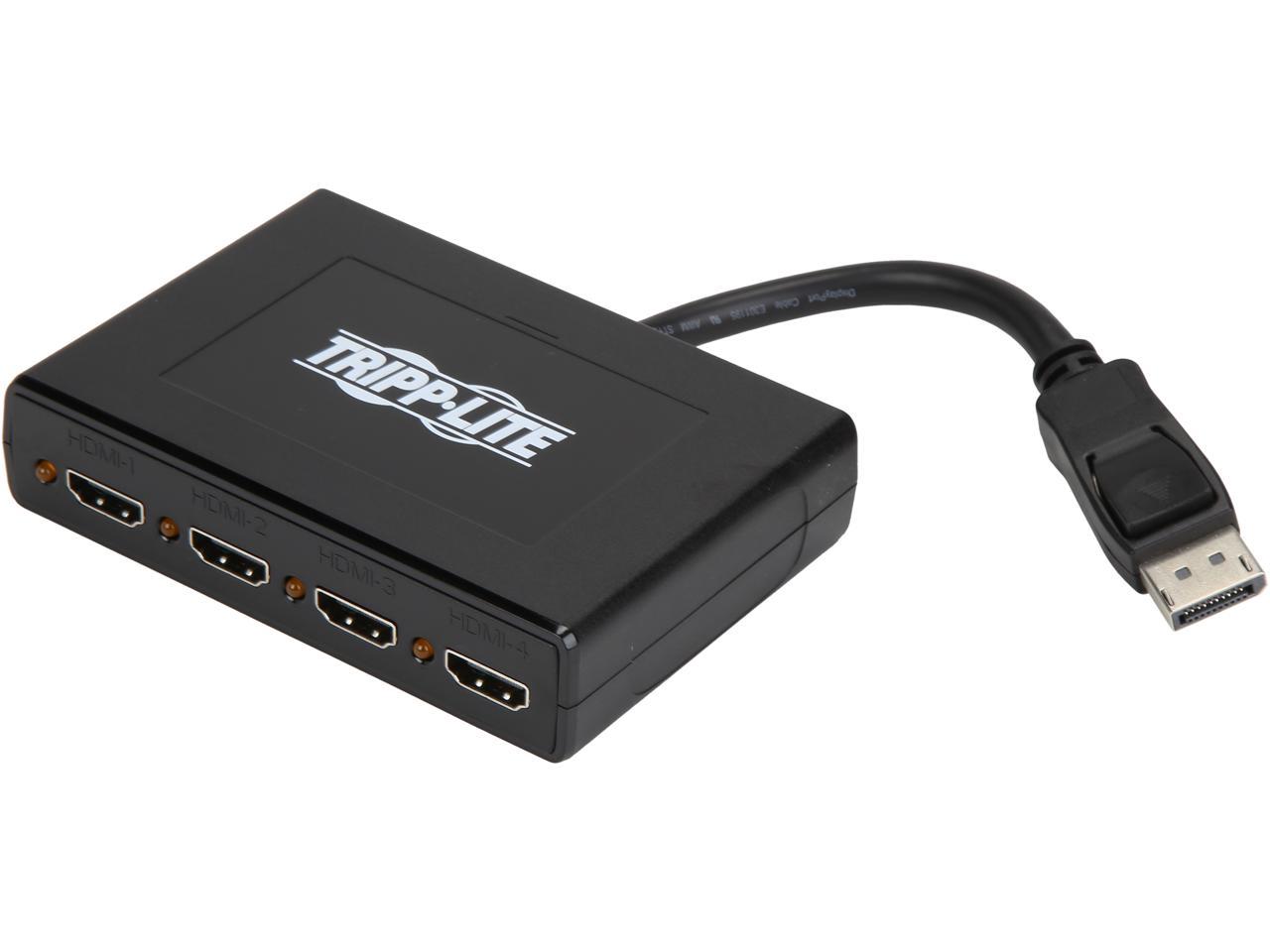 Tripp Lite B156-004-HD-V2 4-Port DisplayPort 1.2 to HDMI Multi-Stream Transport (MST) Hub, 3840 x 2160 (4K x 2K) UHD