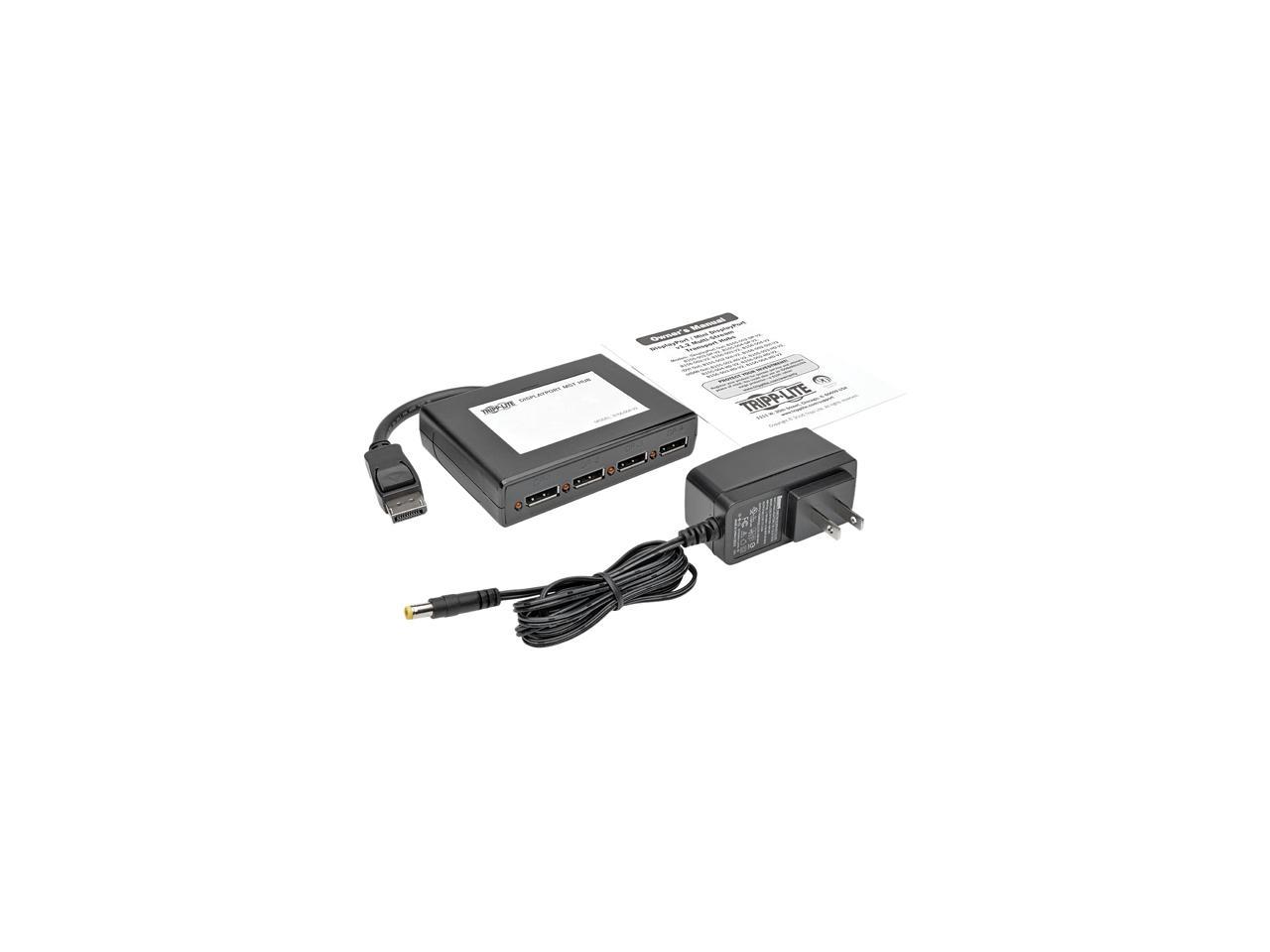 Tripp Lite B156-004-V2 4-Port DisplayPort 1.2 Multi-Stream Transport (MST) Hub, 3840 x 2160 (4K x 2K) UHD