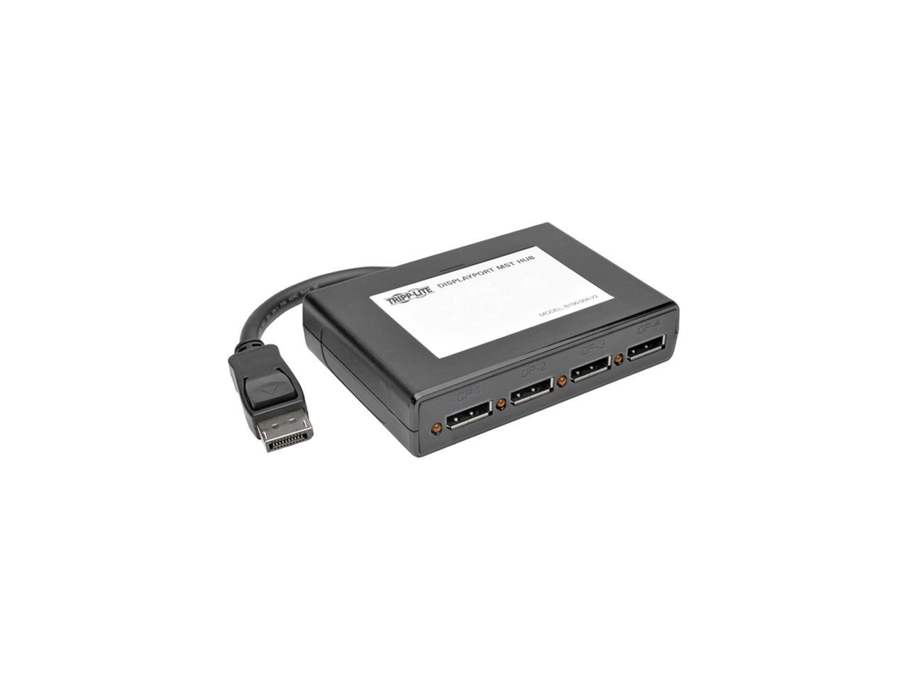 Tripp Lite B156-004-V2 4-Port DisplayPort 1.2 Multi-Stream Transport (MST) Hub, 3840 x 2160 (4K x 2K) UHD