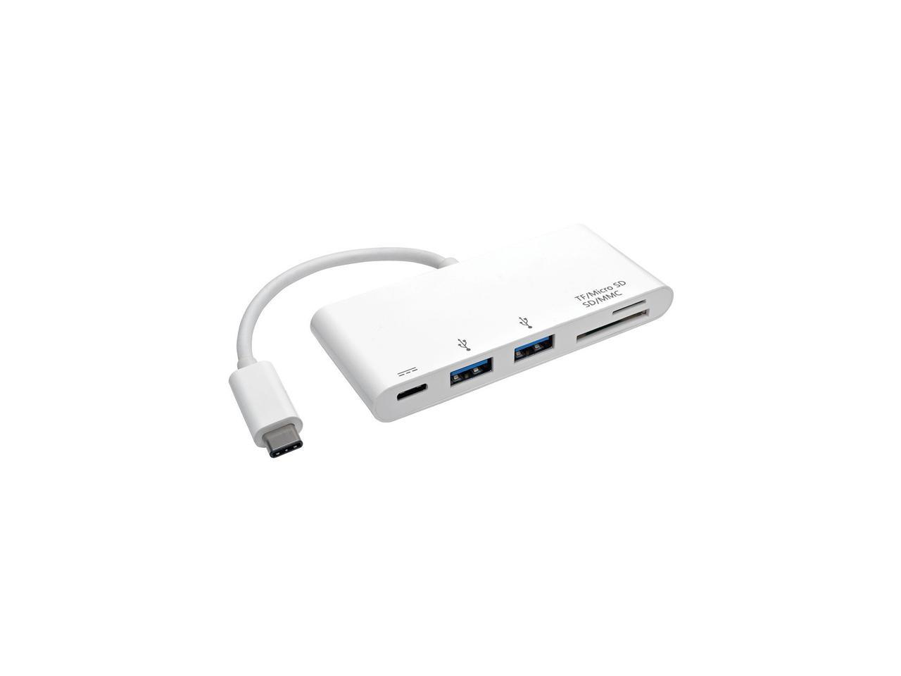 Tripp Lite 2-Port USB-C to USB-A Hub Micro SD & SD/MMC Reader & USB Charging (U460-002-2AM-C)