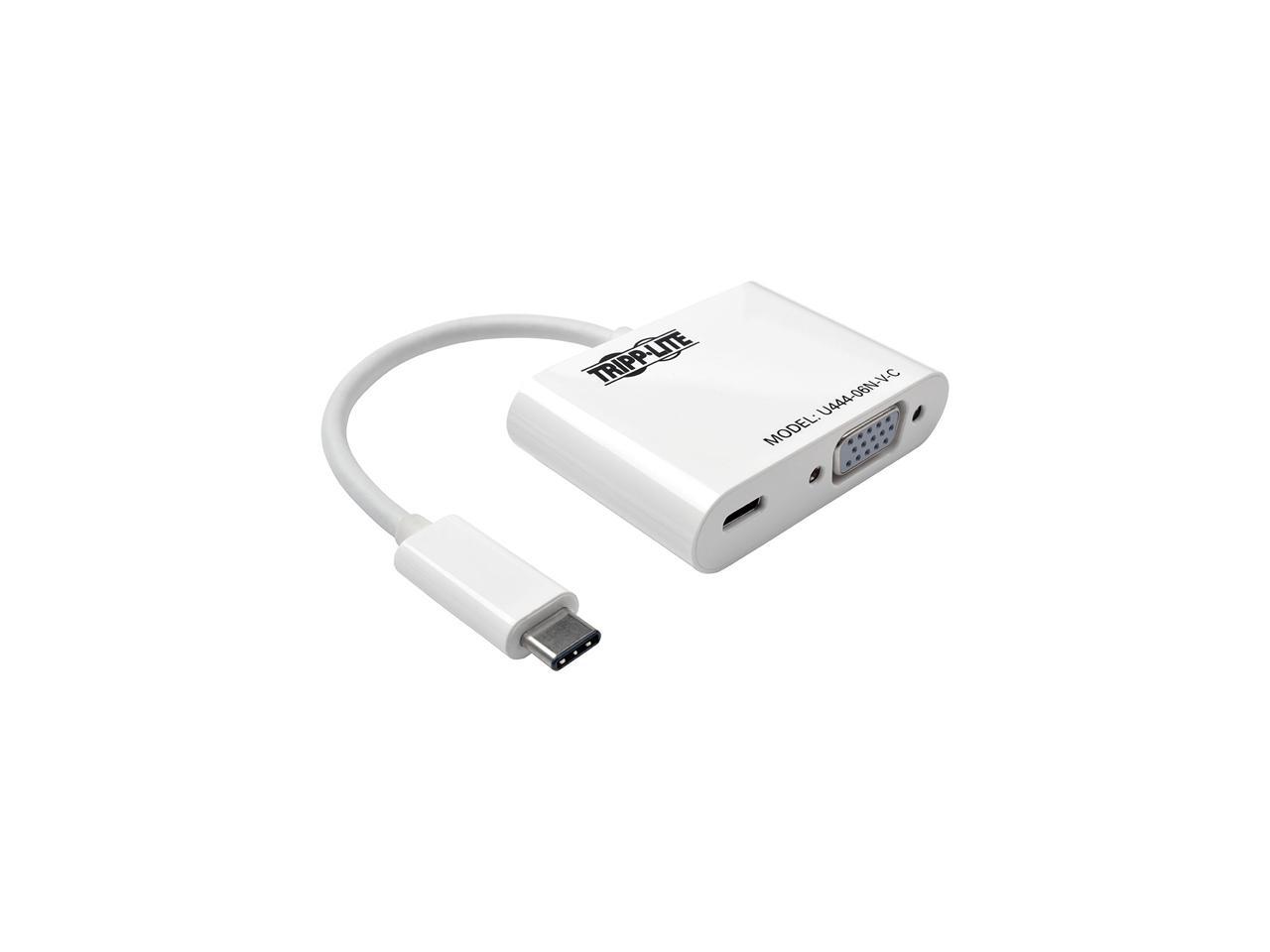 Tripp Lite USB C to VGA Adapter Converter w/ PD Charging,USB Type C to VGA (U444-06N-V-C)