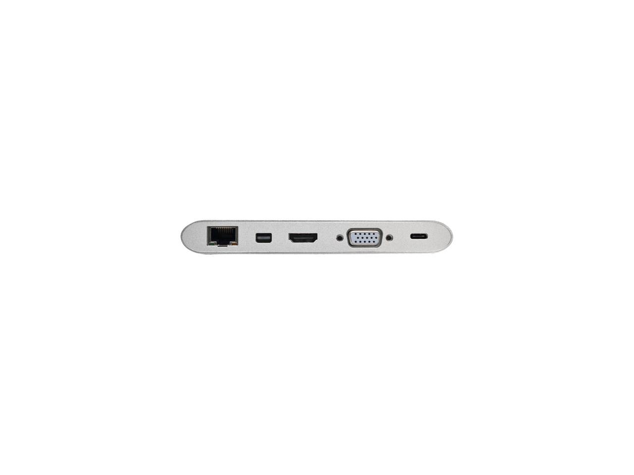 Tripp Lite USB 3.1 Gen 1 USB-C Docking Station w/ USB-A, DVI, HDMI, VGA, DP, MDP, Gigabit Ethernet, Mem Card, 3.5 mm & USB-C Charging Port (U442-DOCK1)