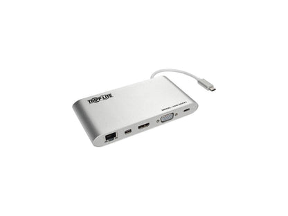 Tripp Lite USB 3.1 Gen 1 USB-C Docking Station w/ USB-A, DVI, HDMI, VGA, DP, MDP, Gigabit Ethernet, Mem Card, 3.5 mm & USB-C Charging Port (U442-DOCK1)