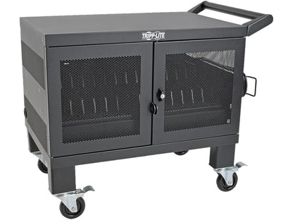 Tripp Lite Charging Station Mobile Cart Conversion Kit with Handle, Casters & Power Cord Manager (CSHANDLEKIT2)