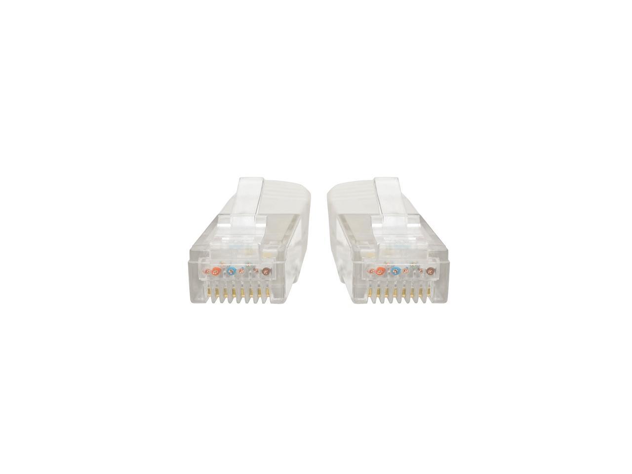Tripp Lite 2ft Cat6 Gigabit Molded Patch Cable RJ45 M/M 550MHz 24 AWG White