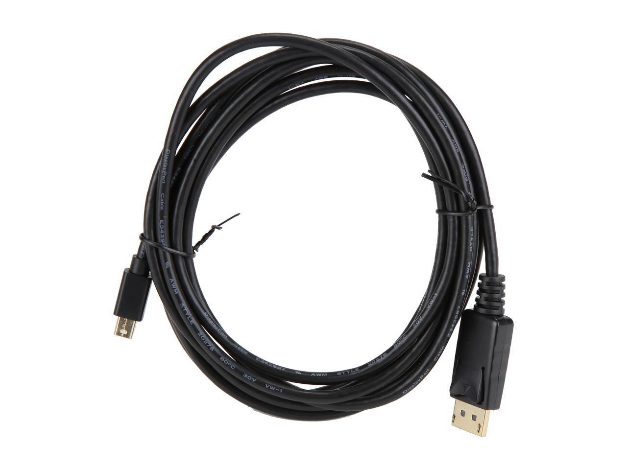 Tripp Lite Mini DisplayPort to DisplayPort 1.2 Adapter Cable 4K @ 60Hz 10 ft. (P583-010-BK)