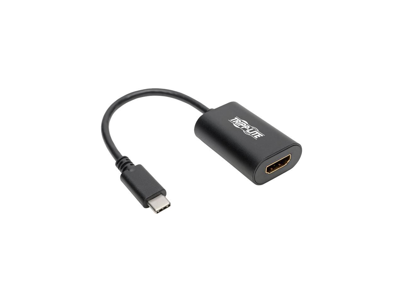 Tripp Lite U444-06N-HD4K6B USB-C to HDMI 4K External Video Adapter (M/F), Thunderbolt 3 Compatible, 4K x 2K (4096 x 2160) @ 60 Hz, 6 in.
