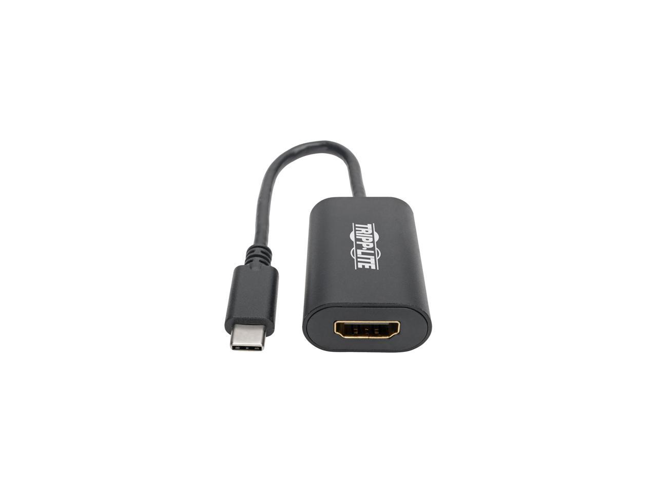 Tripp Lite U444-06N-HD4K6B USB-C to HDMI 4K External Video Adapter (M/F), Thunderbolt 3 Compatible, 4K x 2K (4096 x 2160) @ 60 Hz, 6 in.