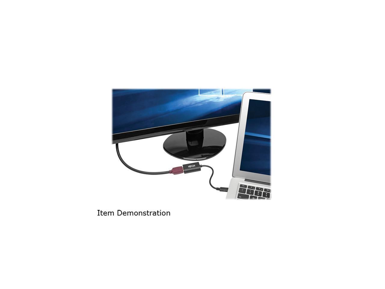 Tripp Lite U444-06N-HD4K6B USB-C to HDMI 4K External Video Adapter (M/F), Thunderbolt 3 Compatible, 4K x 2K (4096 x 2160) @ 60 Hz, 6 in.