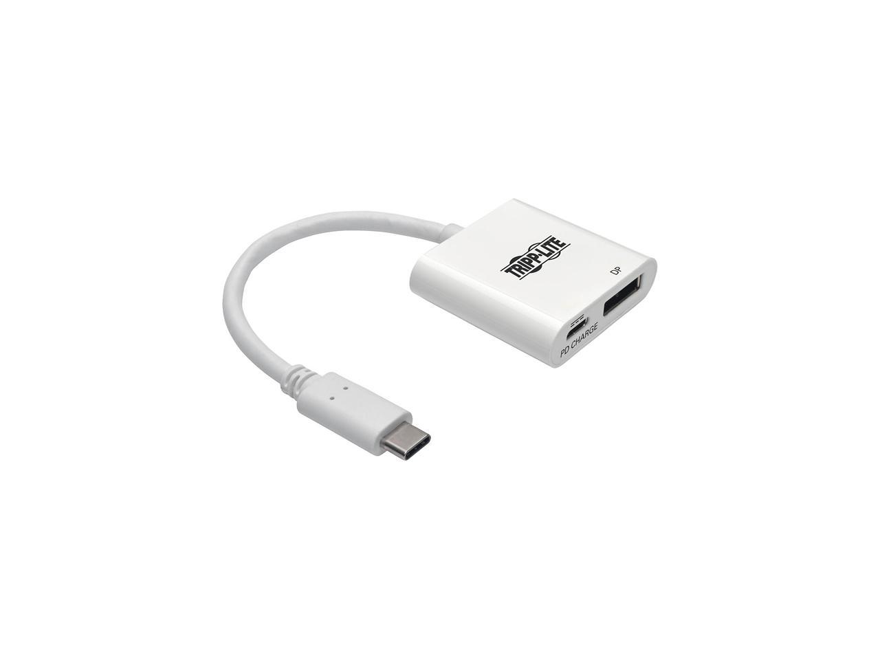 Tripp Lite USB C to DisplayPort Adapter w/ PD Charging USB Type C to DP 6in (U444-06N-DP-C)