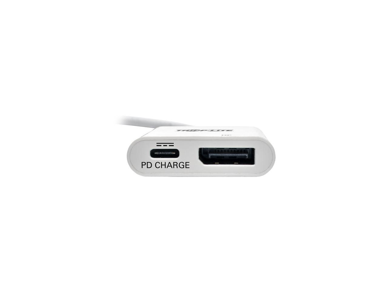 Tripp Lite USB C to DisplayPort Adapter w/ PD Charging USB Type C to DP 6in (U444-06N-DP-C)