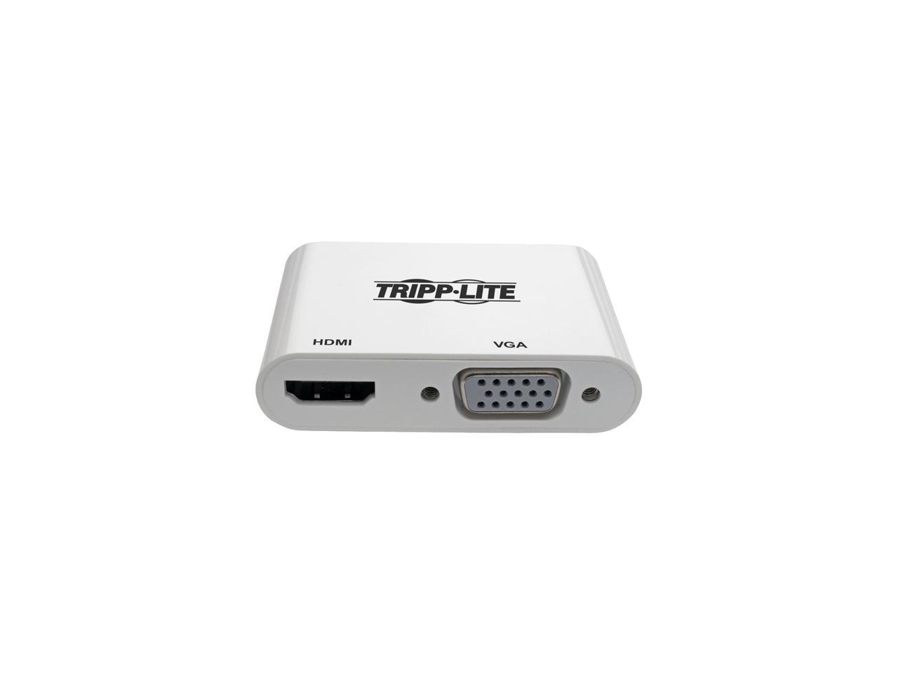 Tripp Lite USB C to HDMI / VGA Multiport Adapter Converter 4K, USB Type C (U444-06N-HV4K)