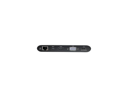 Tripp Lite USB C Docking Station 4k USB Hub HDMI VGA mDP Gbe Charging Black (U442-DOCK1-B)