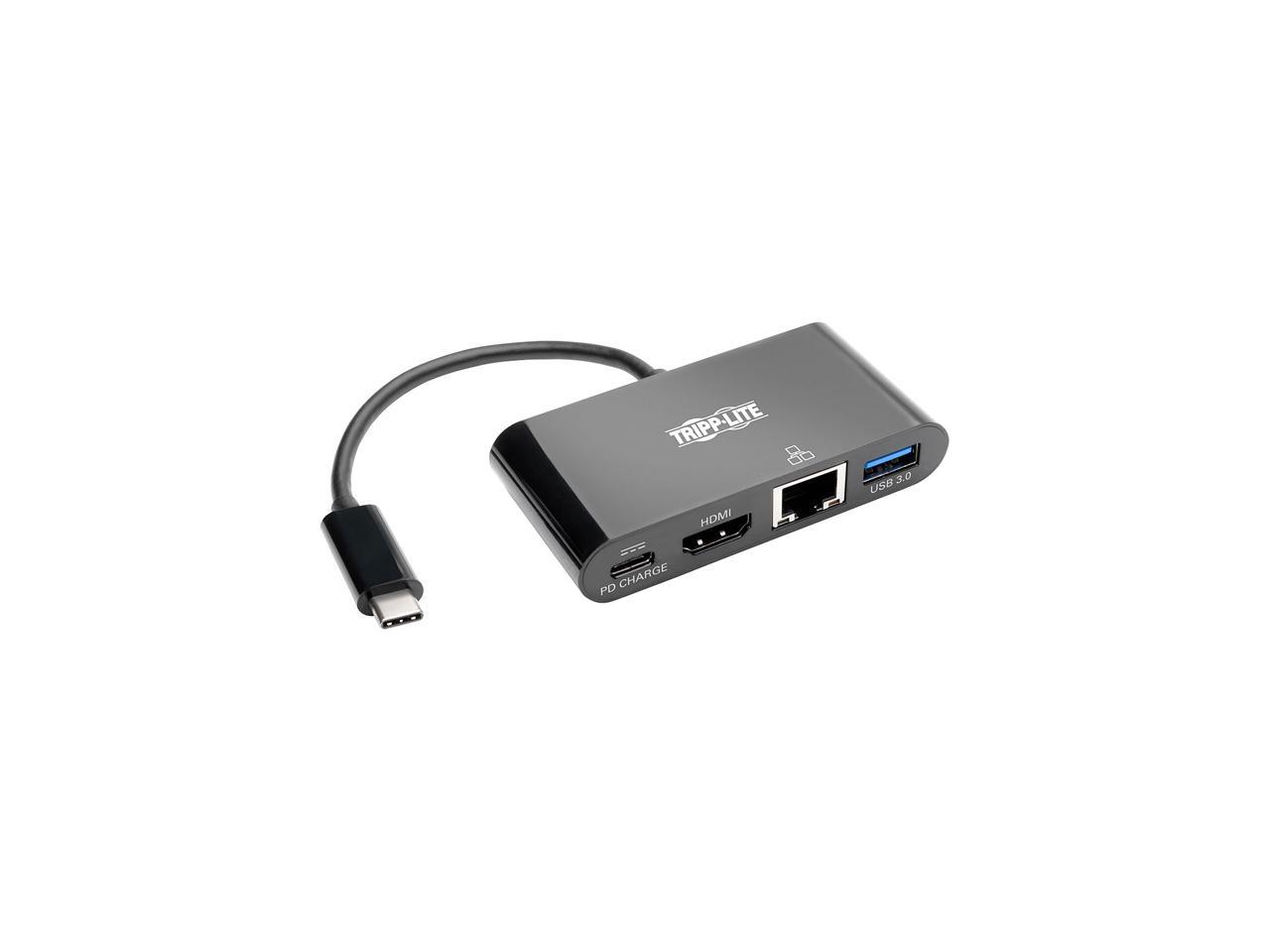 Tripp Lite USB C to HDMI Multiport Adapter Dock 4K USB Type C to HDMI Black (U444-06N-H4GUBC)
