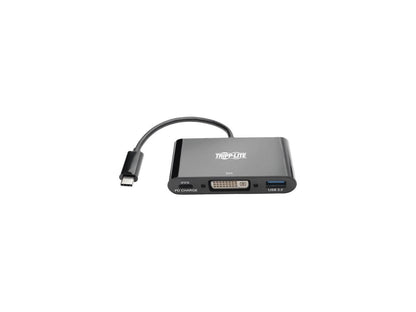 Tripp Lite USB C to DVI Adapter USB Hub & PD Charging USB Type C to DVI 6in (U444-06N-DUB-C)