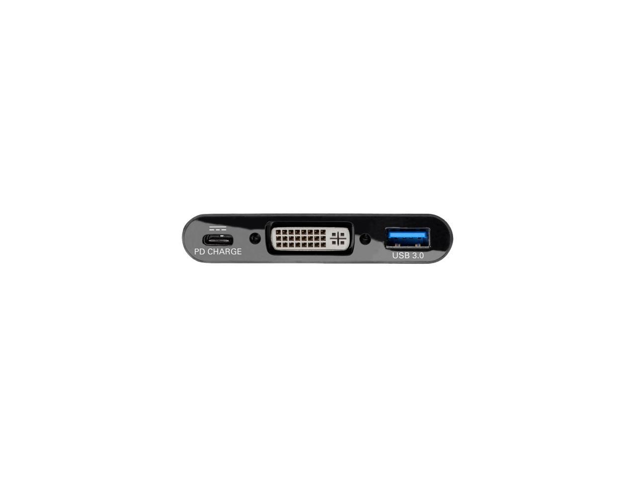 Tripp Lite USB C to DVI Adapter USB Hub & PD Charging USB Type C to DVI 6in (U444-06N-DUB-C)