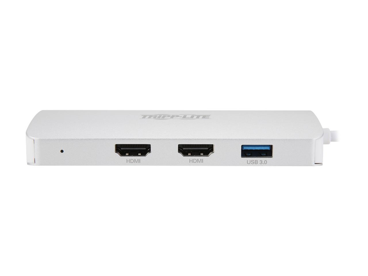 Tripp Lite USB C Docking Station w/USB Hub, 2x HDMI, VGA, PD Charging 1080p (U442-DOCK12-S)