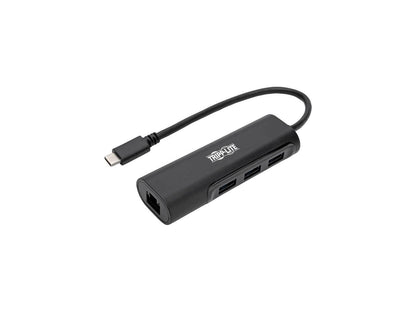 Tripp Lite USB C Multiport Hub Adapter w/ 3 USB-A, Gbe Black USB Type C (U460-003-3A1GB)
