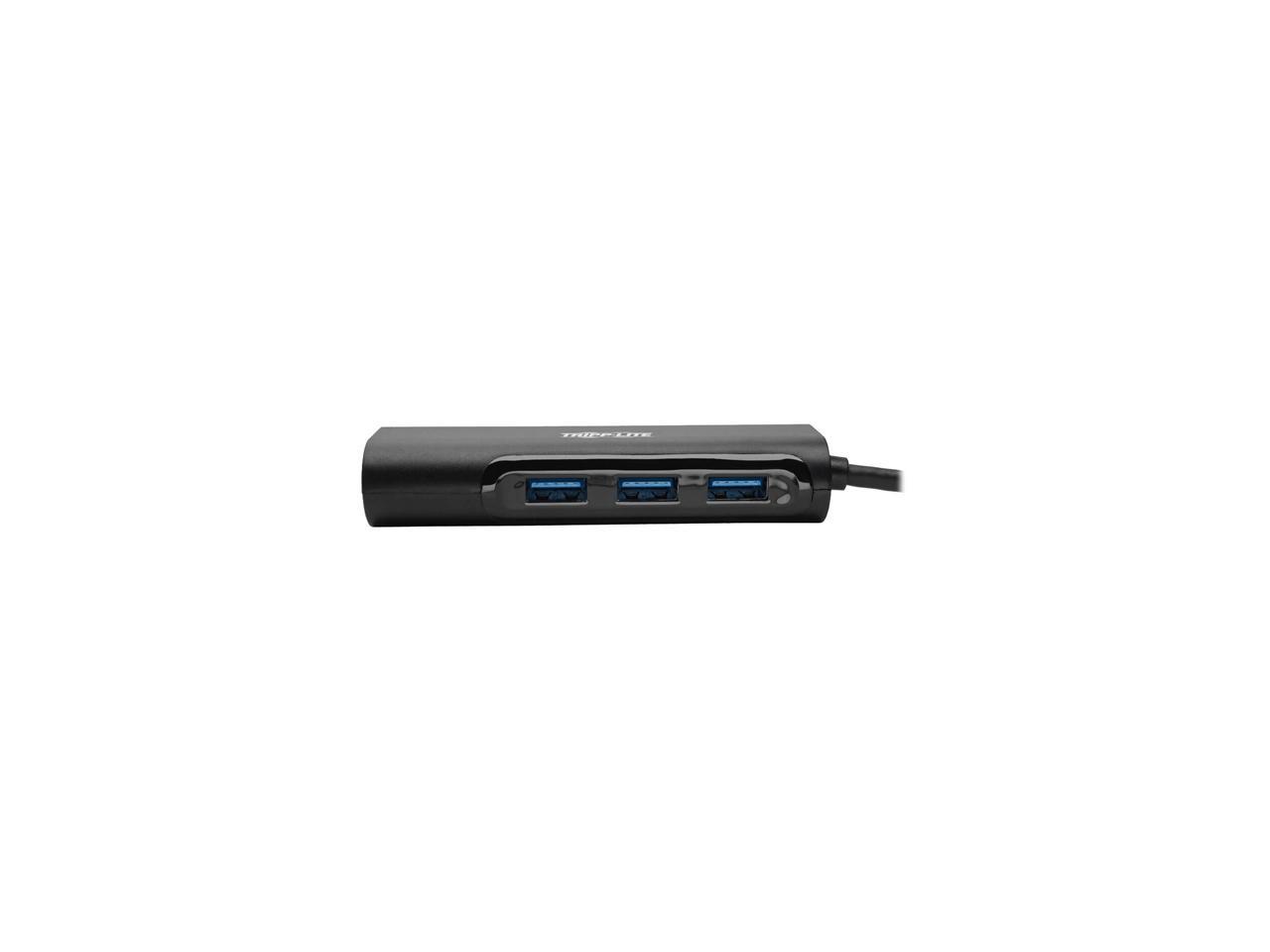 Tripp Lite USB C Multiport Hub Adapter w/ 3 USB-A, Gbe Black USB Type C (U460-003-3A1GB)