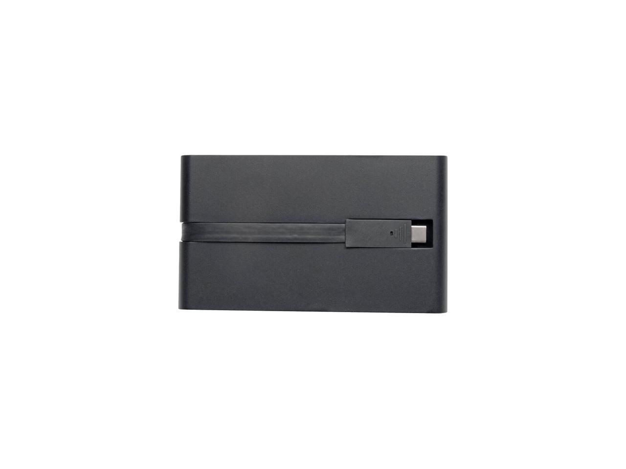 Tripp Lite USB C Docking Station HDMI VGA GbE PD Charging USB Hub 4K Black (U442-DOCK3-B)