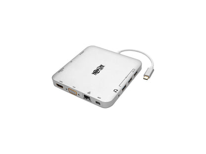 Tripp Lite USB C Docking Station w/ USB Hub mDP HDMI VGA GbE PD Charging 4K (U442-DOCK2-S)