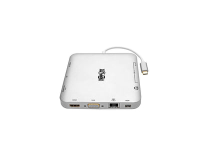 Tripp Lite USB C Docking Station w/ USB Hub mDP HDMI VGA GbE PD Charging 4K (U442-DOCK2-S)