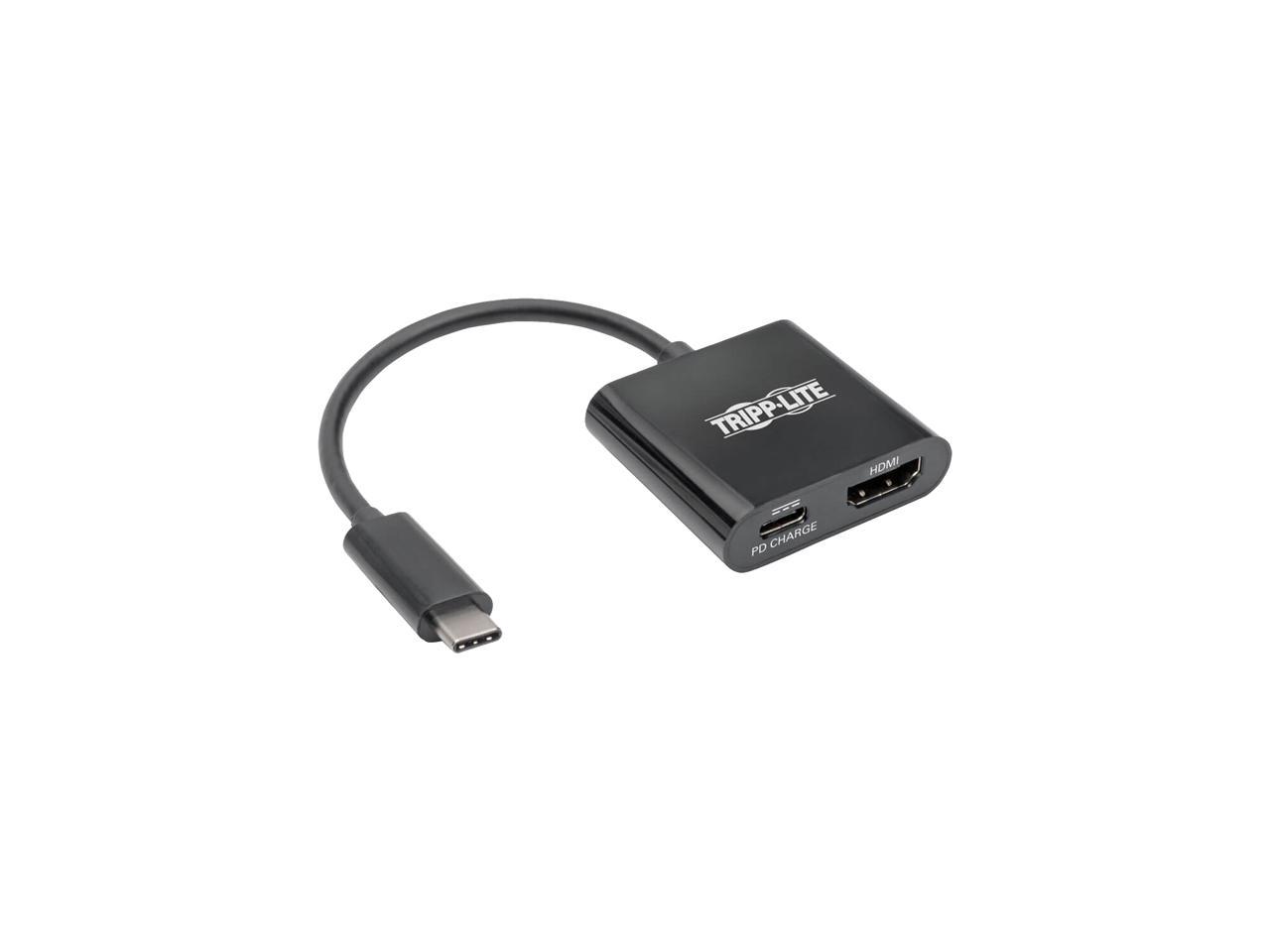 Tripp Lite USB C to HDMI Adapter Converter w/ PD Charging 4K USB Type C (U444-06N-H4B-C)
