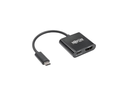 Tripp Lite USB C to HDMI Adapter Converter w/ PD Charging 4K USB Type C (U444-06N-H4B-C)